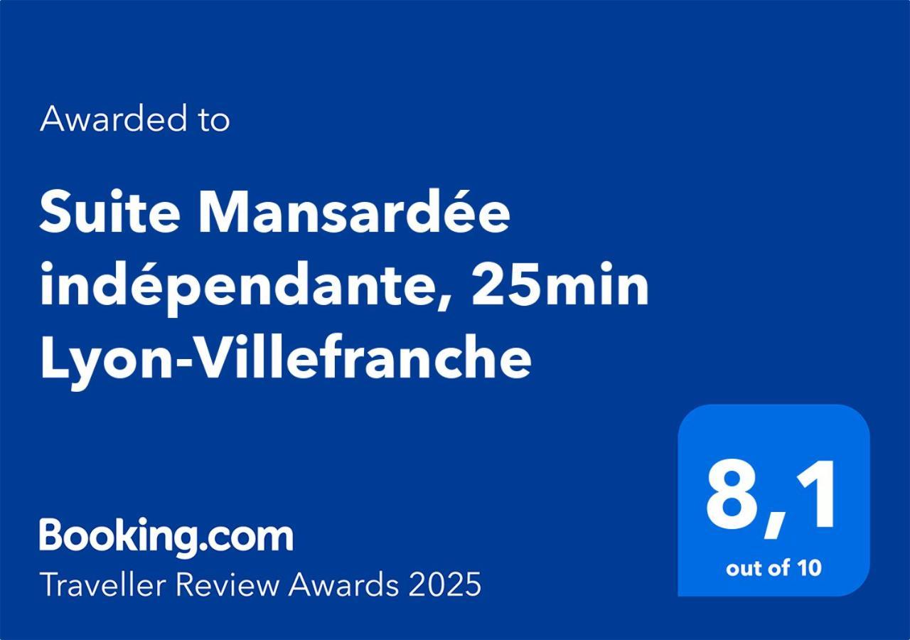 Suite Mansardee Independante, 25Min Lyon-Villefranche Chazay-d'Azergues Exteriör bild